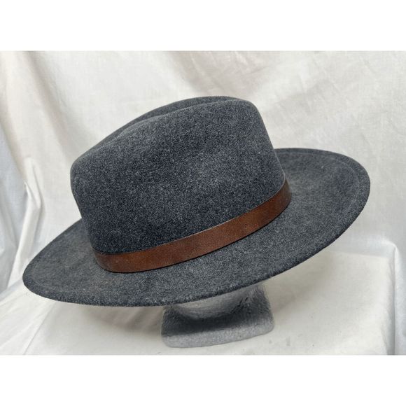 Pendleton 100% Virgin Wool Gray Grey Fedora Style XL 7 1/2 to 7 3/4 Hat X-Large - Picture 6 of 9